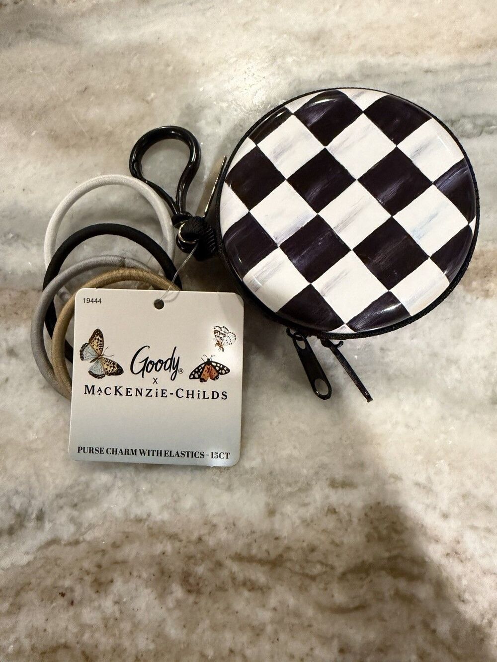 Mackenzie Childs x Goody Courtly Check Purse Charm Elastics Grt 4 Pods Fast Ship - Picture 6 of 6